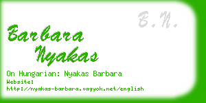 barbara nyakas business card